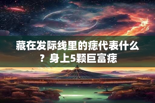 藏在发际线里的痣代表什么？身上5颗巨富痣