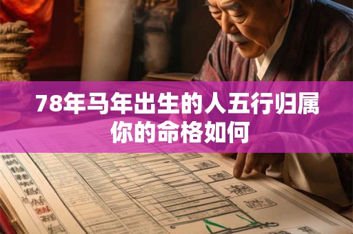 78年马年出生的人五行归属 你的命格如何