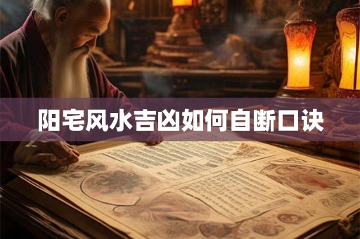 阳宅风水吉凶如何自断口诀 阳宅风水吉凶如何自断口诀