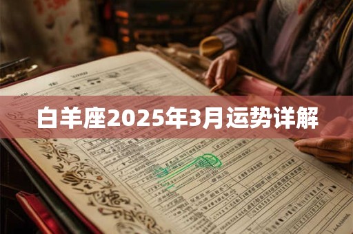 白羊座2025年3月运势详解
