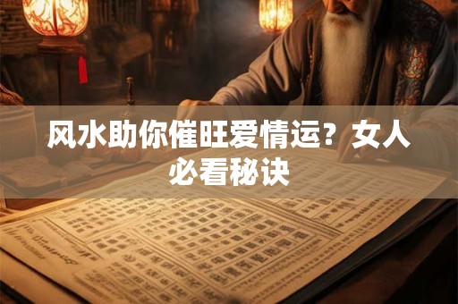 风水助你催旺爱情运？女人必看秘诀