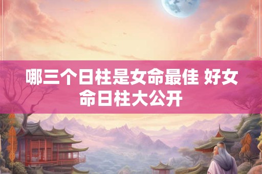 哪三个日柱是女命最佳 好女命日柱大公开