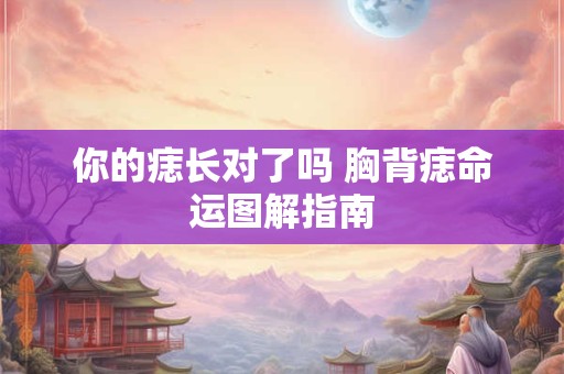 你的痣长对了吗 胸背痣命运图解指南