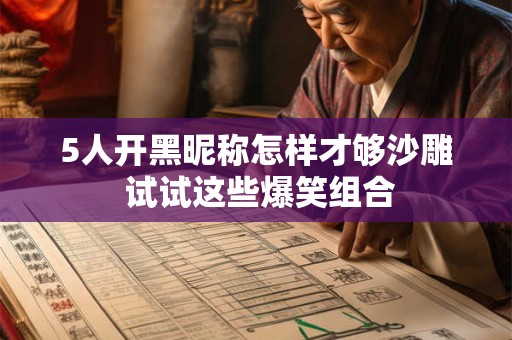 5人开黑昵称怎样才够沙雕 试试这些爆笑组合