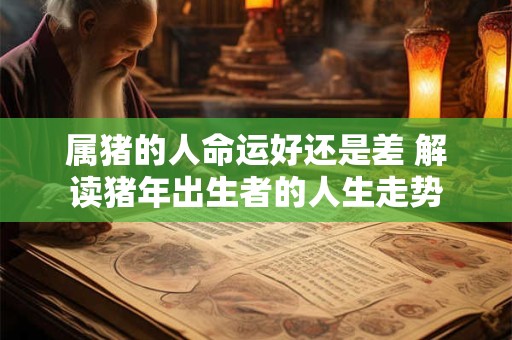 属猪的人命运好还是差 解读猪年出生者的人生走势