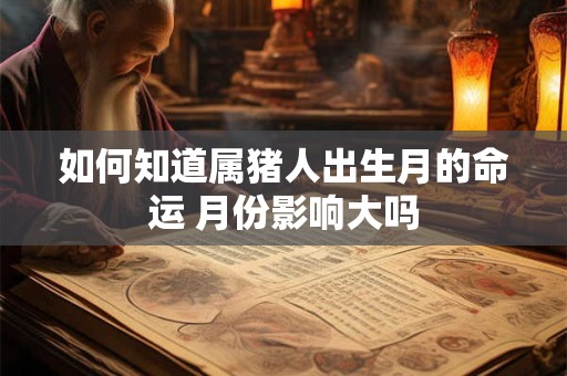 如何知道属猪人出生月的命运 月份影响大吗