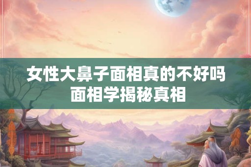 女性大鼻子面相真的不好吗 面相学揭秘真相