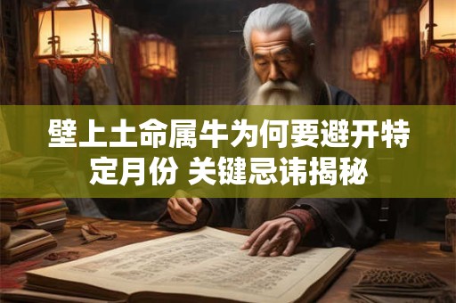 壁上土命属牛为何要避开特定月份 关键忌讳揭秘