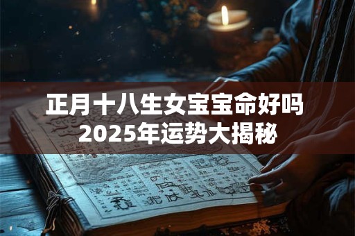 正月十八生女宝宝命好吗 2025年运势大揭秘