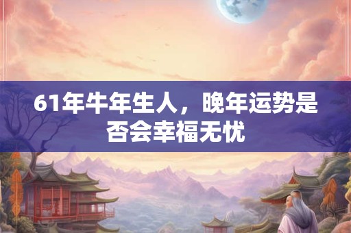 61年牛年生人，晚年运势是否会幸福无忧