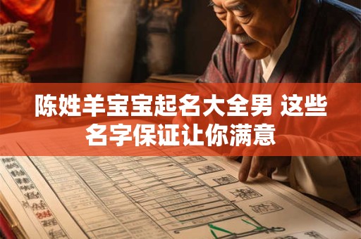陈姓羊宝宝起名大全男 这些名字保证让你满意