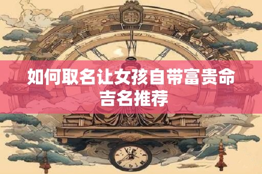 如何取名让女孩自带富贵命 吉名推荐
