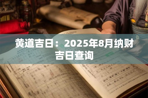 黄道吉日：2025年8月纳财吉日查询