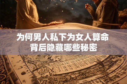 为何男人私下为女人算命 背后隐藏哪些秘密