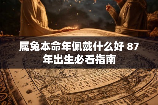 属兔本命年佩戴什么好 87年出生必看指南