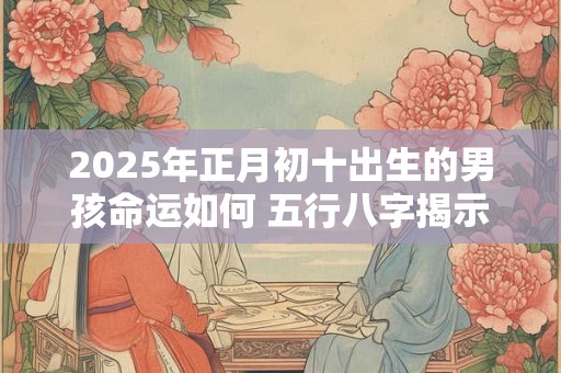 2025年正月初十出生的男孩命运如何 五行八字揭示什么玄机