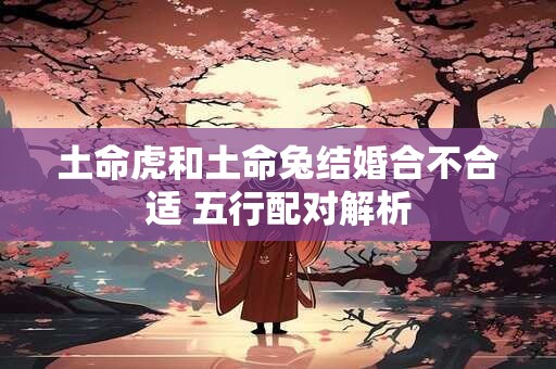 土命虎和土命兔结婚合不合适 五行配对解析