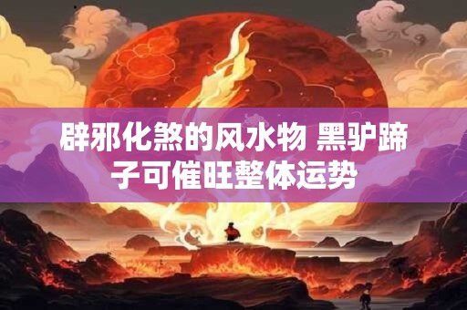 辟邪化煞的风水物 黑驴蹄子可催旺整体运势