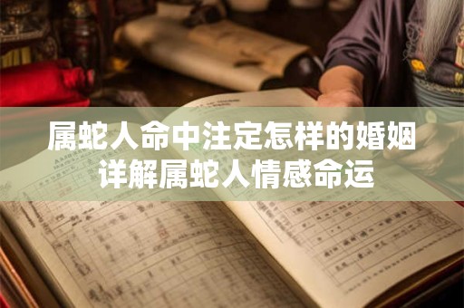 属蛇人命中注定怎样的婚姻 详解属蛇人情感命运