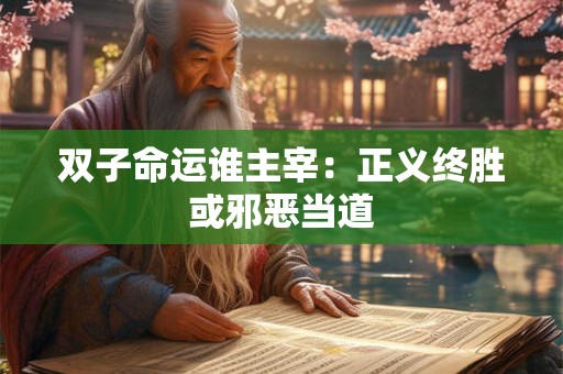 双子命运谁主宰：正义终胜或邪恶当道