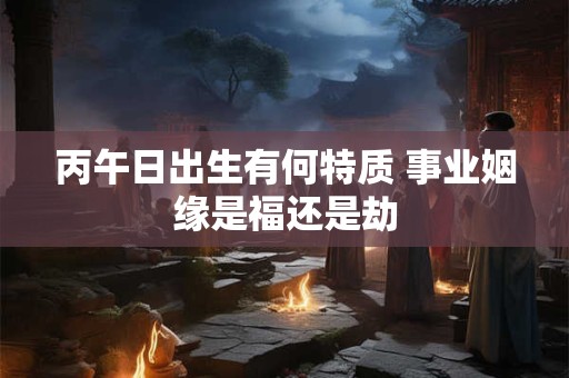 丙午日出生有何特质 事业姻缘是福还是劫