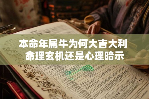 本命年属牛为何大吉大利 命理玄机还是心理暗示