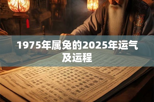1975年属兔的2025年运气及运程
