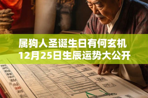 属狗人圣诞生日有何玄机 12月25日生辰运势大公开