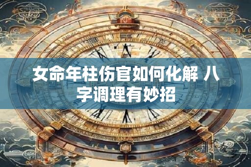 女命年柱伤官如何化解 八字调理有妙招