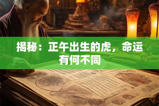 揭秘：正午出生的虎，命运有何不同