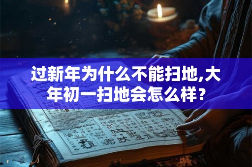 过新年为什么不能扫地,大年初一扫地会怎么样？