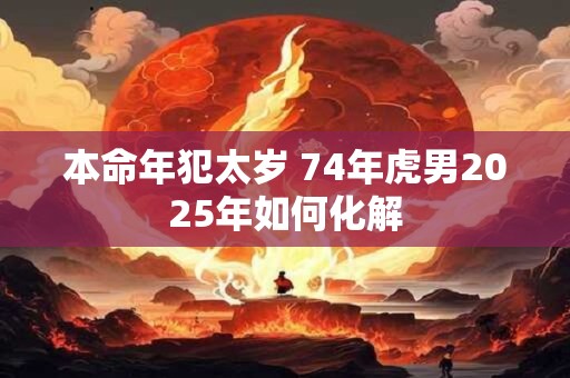 本命年犯太岁 74年虎男2026年如何化解