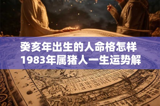癸亥年出生的人命格怎样 1983年属猪人一生运势解析
