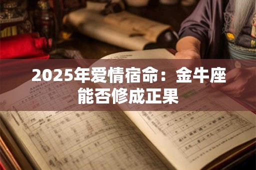 2025年爱情宿命：金牛座能否修成正果