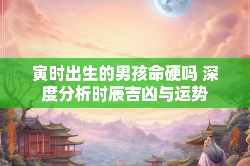 寅时出生的男孩命硬吗 深度分析时辰吉凶与运势