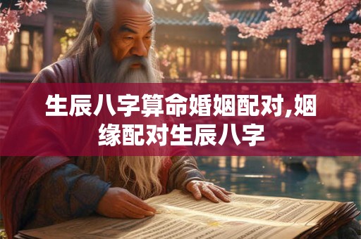 生辰八字算命婚姻配对,姻缘配对生辰八字