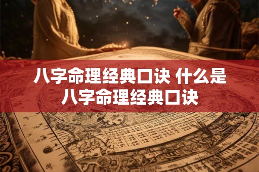 八字命理经典口诀 什么是八字命理经典口诀