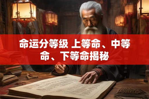 命运分等级 上等命、中等命、下等命揭秘