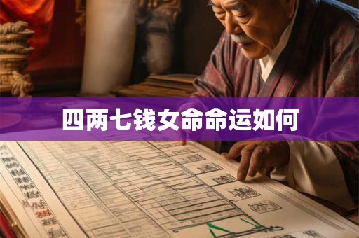 四两七钱女命命运如何