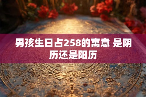 男孩生日占258的寓意 是阴历还是阳历 男孩生日占258的寓意 是阴历还是阳历