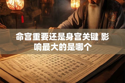 命宫重要还是身宫关键 影响最大的是哪个