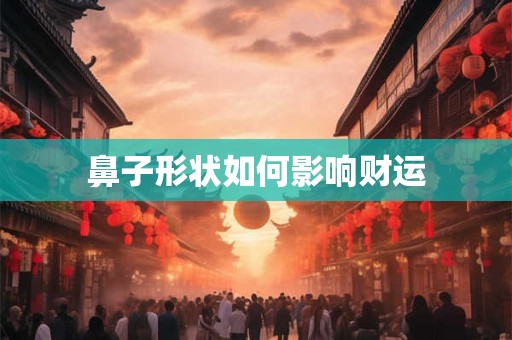 鼻子形状如何影响财运