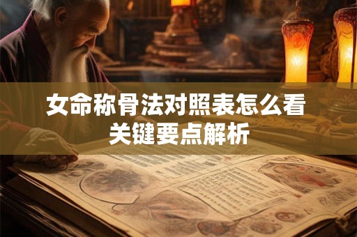 女命称骨法对照表怎么看 关键要点解析