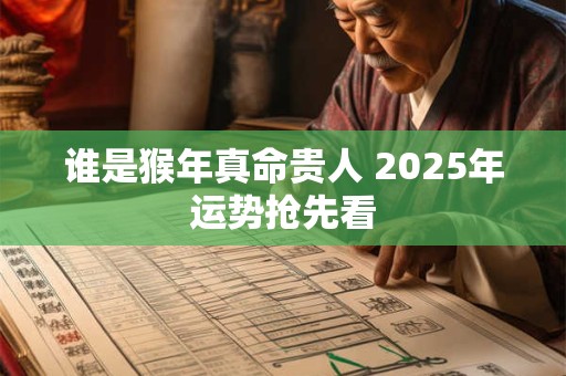 谁是猴年真命贵人 2025年运势抢先看