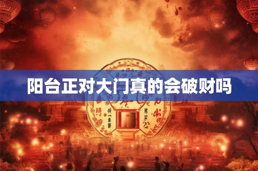 阳台正对大门真的会破财吗