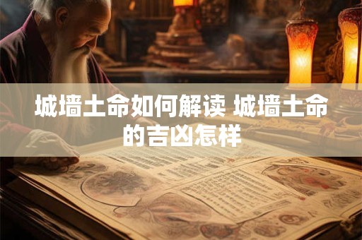 城墙土命如何解读 城墙土命的吉凶怎样