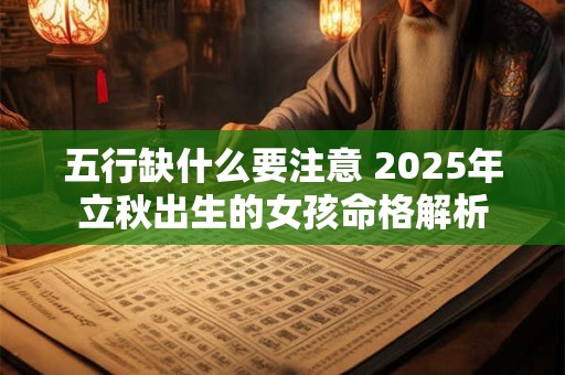 五行缺什么要注意 2025年立秋出生的女孩命格解析