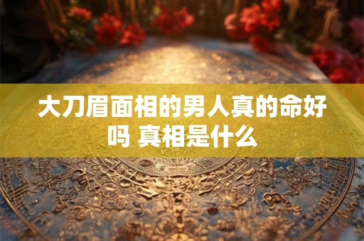 大刀眉面相的男人真的命好吗 真相是什么