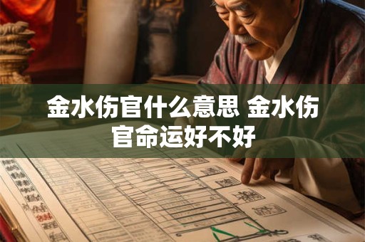 金水伤官什么意思 金水伤官命运好不好