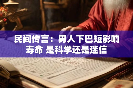 民间传言：男人下巴短影响寿命 是科学还是迷信